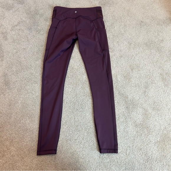 🪷CRZ YOGA High Waisted Compression Leggings Pockets  28”Arctic Plum Sz S/4-6 - Picture 8 of 13